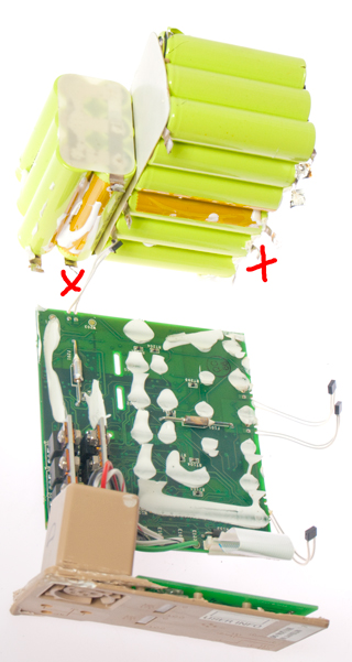 BB-2590 Battery seperated from PCB