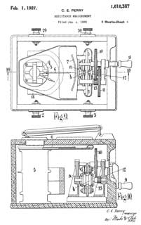 1681367 Electrical
                  testing instrument, Rolfe George Berkeley (Evershed
                  Vignoles Ltd), Aug 21, 1928, 324/722 - Megger