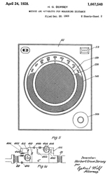 1667540 Method and apparatus for
                                measuring distance, Dorsey Herbert
                                Grove, Submarine Signal Co,1928-04-24,