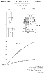 2356229
                      Alternating current generator, Kermit S Dunlap,
                      Clarence A Lovell, AT&T, 1944-08-2