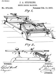 272345 Knife Edging Machine, James A. Stephens,
                    1883-02-13