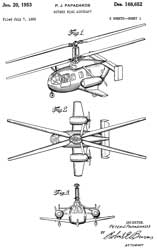 D168652 Rotary
                      wing aircraft, Peter J. Papadakos, 1953-01-20