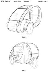 D871258S1 Hybrid pedal and electric powered
                  vehicle, Robert M. COTTER, Sun MicroMobility (Organic
                  Transit), 2019-12-31