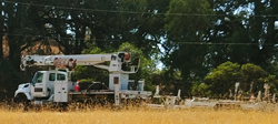 Excavator
                      for Transmission Pole Installation PG&E