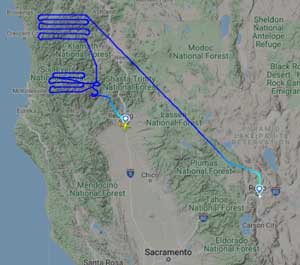 N350FV (Beech 300
                Super King Air 35) was mowing the lawn around midnight
                at 27,000'.