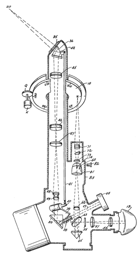 Astrocompass Patent Drawing MIL-S-5807A Sextant,
                Aircraft, Periscopic