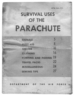 AFM 64-15 Survival Uses
          of the Parachute, 1956
