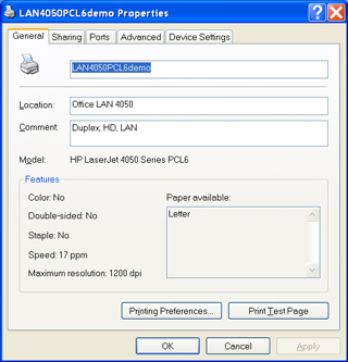 WIN XP Add LAN
                  Printer