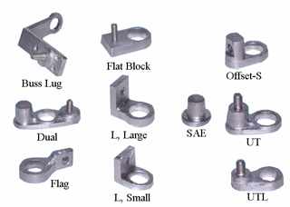 Battery Terminals:
        Bus Lug, Dual, Flag, Flat Block, Large-L, Small-L, SAE,
        Offset-S, UT, UTL