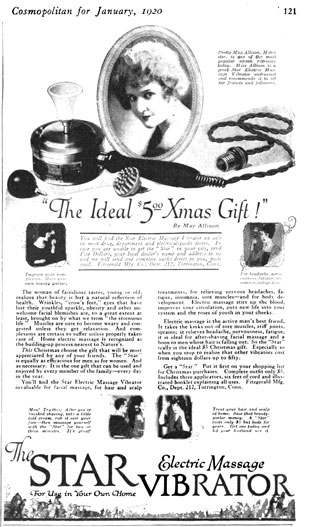 Fitzgerald Star Vibrator The Cosmopolitan Ad Jan
                  1920