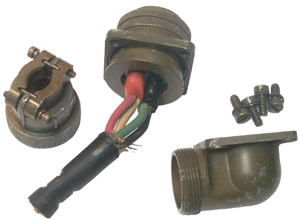 Military 2 Pin Power Connector Opened