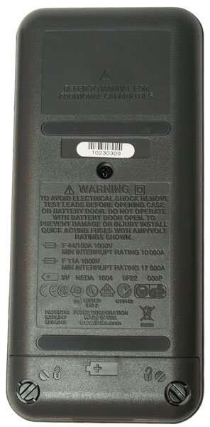 Fluke 87V
                Back