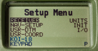 Rockwell
                HNV-2000 PLGR II SPGR GPS Receiver Setup Menu