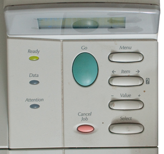 HP LaserJet 4050N
                  Printer Control Panel