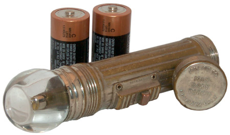 Eight Garrity Orange Flashlights Uses 2 "D" size batteries NJ-14-1 