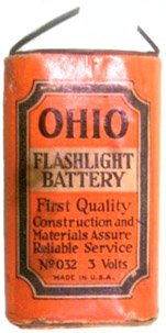 Ohio No. 32 Flash Light Battery 3 Volt