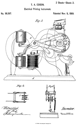 T.A. Edison
                  patent 96567 Stock Ticker