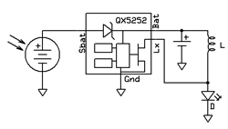 Solar Path Light
                  QX5252 Schematic copyright Brooke Clarke 2013