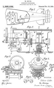 1322232
                        Gyroscopic mechanism, William Dieter, EW Bliss
                        Co, 1919-11-18