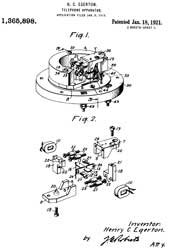 1365898
Telephone apparatus, Henry C Egerton, Western
Electric, 1921-01-18