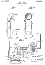 1440752
                      Telephone Test Set, R.B. Stone, 1923-01-02