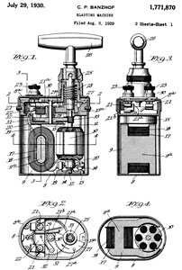 1771870
                        Blasting machine, Banzhof Charles P, Fidelity
                        Electric Co, Jul 29, 1930, 310/69