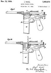 1980874
                              Quick-firing pistol, Nickl Josef, Mauser
                              Werke,1934-11-13, - Selective fire Broom
                              Handle