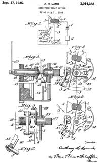 2014388
                      Sensitive relay device, Anthony H Lamb, Weston
                      Electric Instrument Corp, 1935-09-17