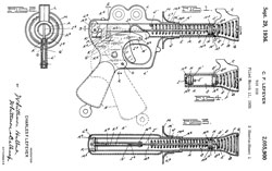 2055900 Toy
                      gun, Charles F Lefever, Daisy Mfg Co, Sep 29,
                      1936, 446/192, 124/27, 124/66 - This is the Zooka
                      or Buck Rogers sheet metal pop gun