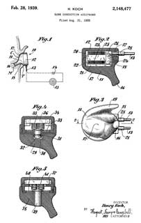 2148477 Bone
                  conduction audiphone, Koch Henry, Dictograph Prod Co,
                  1939-02-28