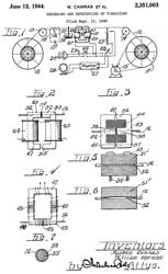 2351003
                              Recording and reproducing of vibrations,
                              Camras Marvin, Korzon William, App:
                              1940-09-11, W.W.II, Pub: 1944-06-13