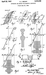 2419195
                      Apparatus and method for magnetic recording, Begun
                      Semi Joseph, Brush Development Co, App:
                      1944-06-16, W.W.II, Pub: 1947-04-22