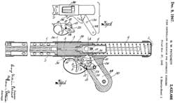 2432486 Fire
                      controlling mechanism for automatic firearms,
                      Patchett George William, App: 1943-11-27, W.W.II,
                      Pub: 1947-12-09