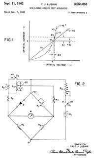 3054055
                              Non-linear device test apparatus, Yale J
                              Lubkin, Cutler Hammer, 1962-09-11