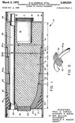 3498224
                      Fragmentation warhead having circumferential
                      layers of cubical fragments