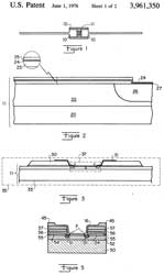 3961350 Method and chip configuration of high
                    temperature pressure contact packaging of Schottky
                    barrier diodes, Karl H. Tiefert, HP, 1976-06-01