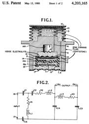 4203165 Acoustic filter, Herbert V. Hillery,
                  Navy, App: 1956-10-24, TOP SECRET, Pub: 1980-05-13, -
                  band pass 30 - 40 Hz (can be adjusted between 3 and 60
                  Hz), not sensitive to static head, for sea mine?