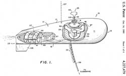 4227479 Submarine communications system, Morton
                  Gertler, Lester F. Whicker, Thomas Gibbons, Navy, App:
                  1962-08-07, (TOP SECRET for 18 years) Pub: 1980-10-14,
                  - TV camera, TV antenna,, VLF antenna, LF antenna
                  (this was prior to satellites)