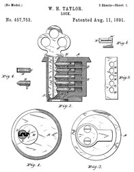 457753 Lock, .H. Taylor, Yale
                                  & Towne Mfg Co., Aug 11, 1891