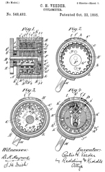 548482 Cyclometer, C.H. Veeder, Oct 22, 1895