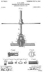 733611
                                Bearing for electric meters, George H
                                Alton, Gen Electric, Jul 14, 1903