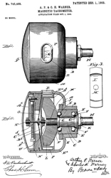 745468 Magnetic tachometer, Arthur P Warner,
                  Charles H Warner, 1903-12-01