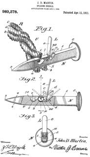 989378 Splicing
                      needle, John D Martin, 1911-04-11, 57/23