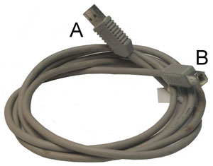 USB A & B connectors