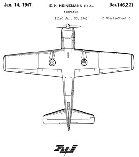 D146221
                      Airplane, Edward H. Heinmann & Leo J. Devlin,
                      Jan. 14, 1947