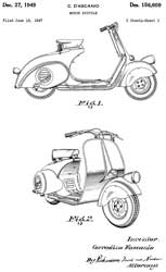 D156609S Motor
                      bicycle, Corradino d'Ascanio, 1949-12-27 - Vespa