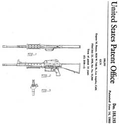 D188193 Gun,
                      Eugene M Stoner, App: 1958-07-23, Pub: 1960-06-14