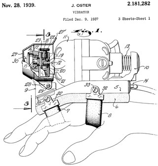 Oster
                  Stim-U-Lax Junior Vibrator patent 2181282