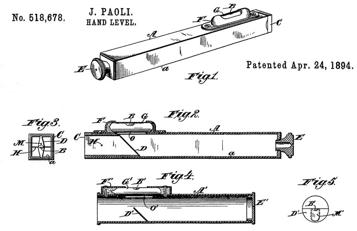 Patent 518678
                K&E Hand Level
