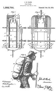 1282756 Pack-frame,
                  John H Clack, 1918-10-29